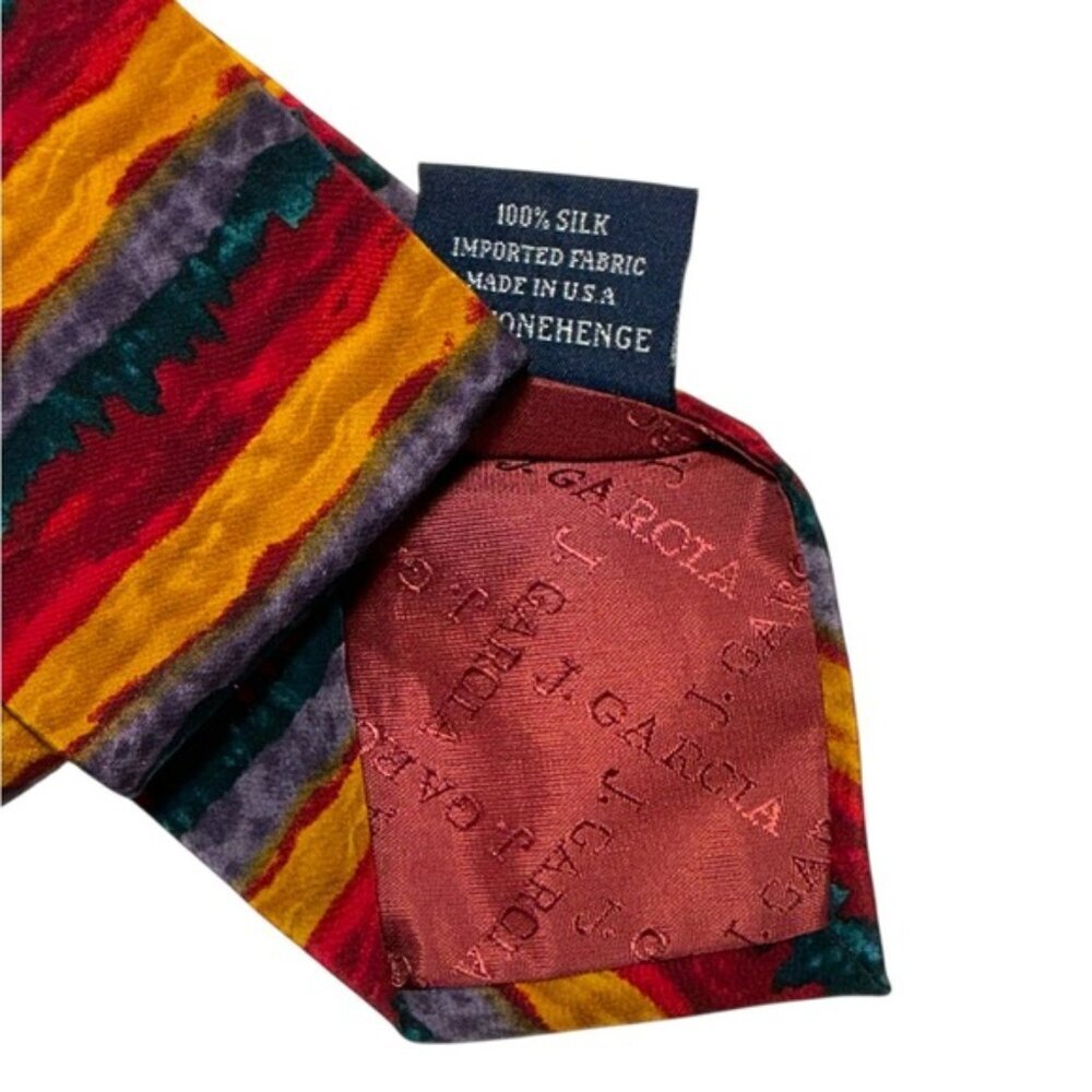 Jerry Garcia Silk Tie Grateful Dead Landscape Series Dawn at Ritz Vintage 1990 - Picture 6 of 11